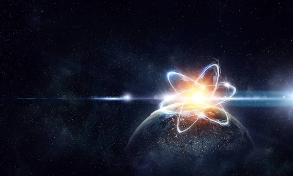 Contexto do conceito de astronomia. Renderização 3d — Fotografia de Stock
