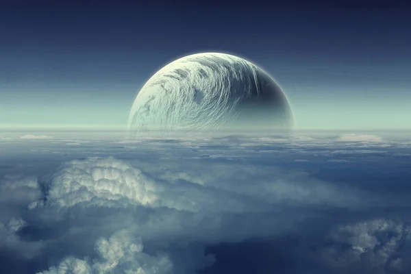 空间行星和星云 — 图库照片