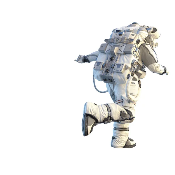 Astronaut op wit. Mixed media — Stockfoto