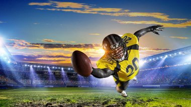 Merkezi oyuncu topu elinde. Karışık teknik