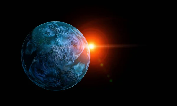 Merkúr bolygó. Vegyes technika — Stock Fotó