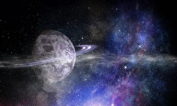 Przestrzeni planet i nebula — Zdjęcie stockowe