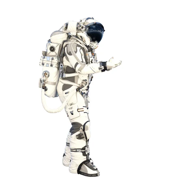 Astronauta na biały. Techniki mieszane — Zdjęcie stockowe