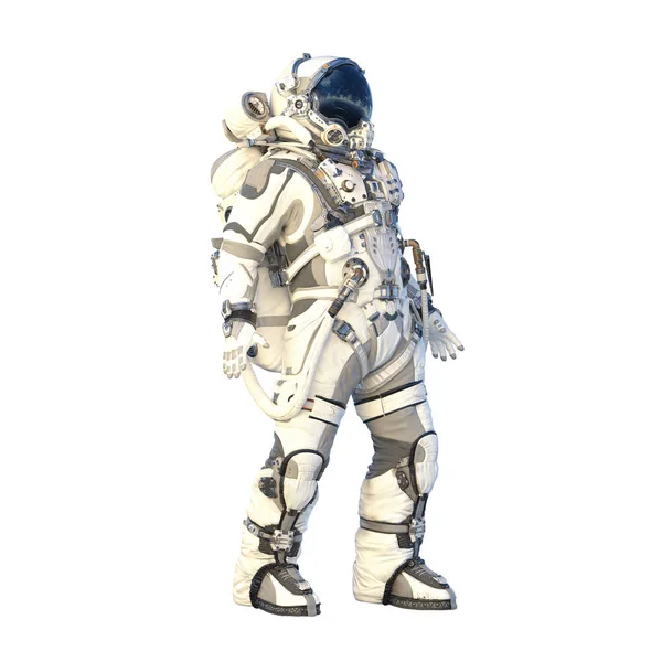 Astronaut on white. Mixed media — Stock Photo, Image