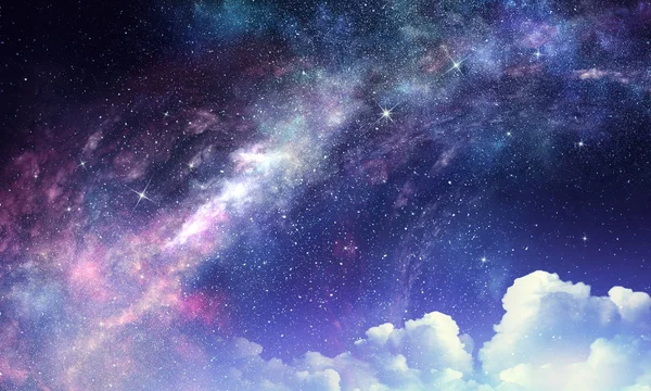 Cielo stellato nello spazio aperto — Foto Stock