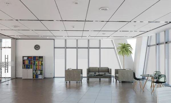 Interiér je elegantní kanceláři. Kombinovaná technika — Stock fotografie