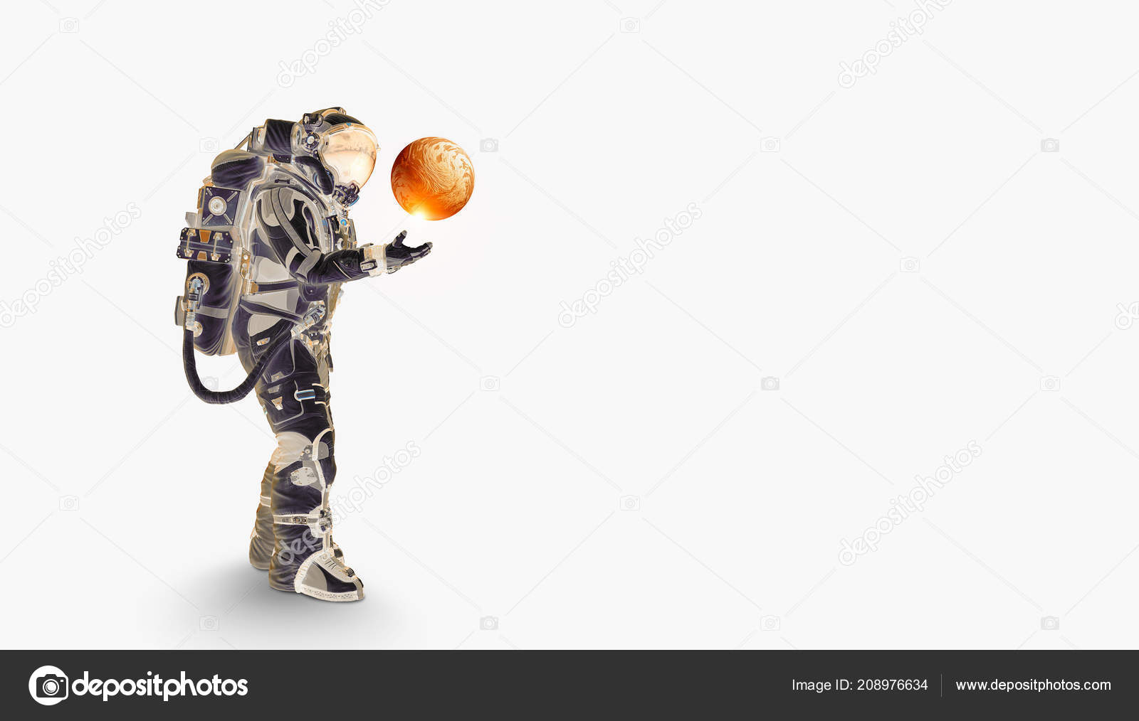 Spaceman and his mission. Mixed media — Stock Editorial Photo ...