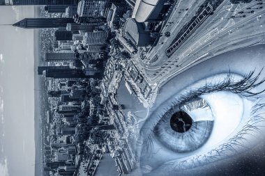 Şehir panoramik manzaralı