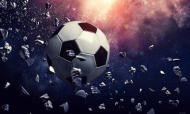 Cosmos içinde futbol topu