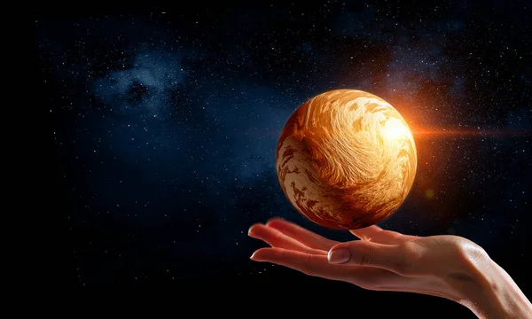 Venus planet in hand