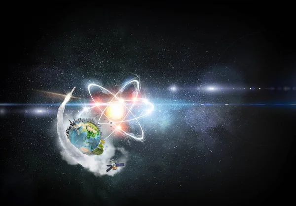 Astronomi konceptet bakgrund. 3D-rendering — Stockfoto