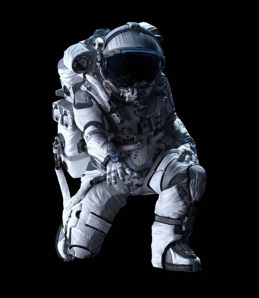 Astronaut i mörker. Mixed media — Stockfoto