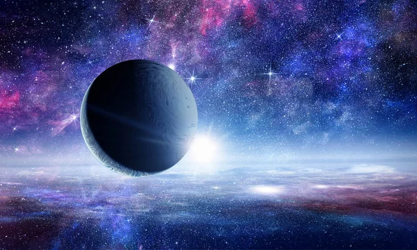 Plüton gezegeni. Karışık teknik — Stok fotoğraf