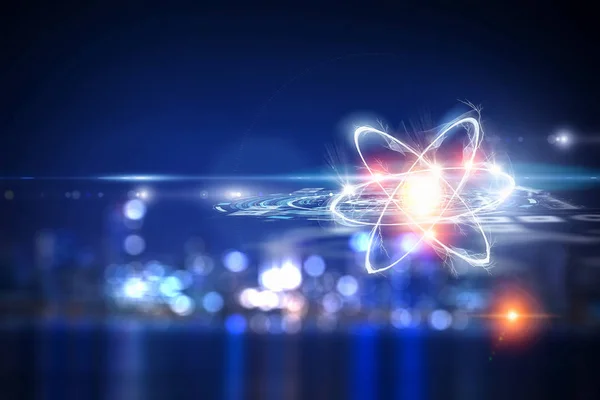 Atom molecule as concept for science — Stock Photo, Image