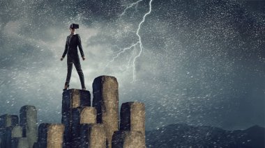 Sanal gerçeklik hissediyorum. Karışık teknik