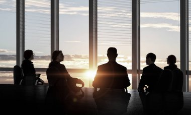 İş ekip çalışması kavramı. Karışık teknik