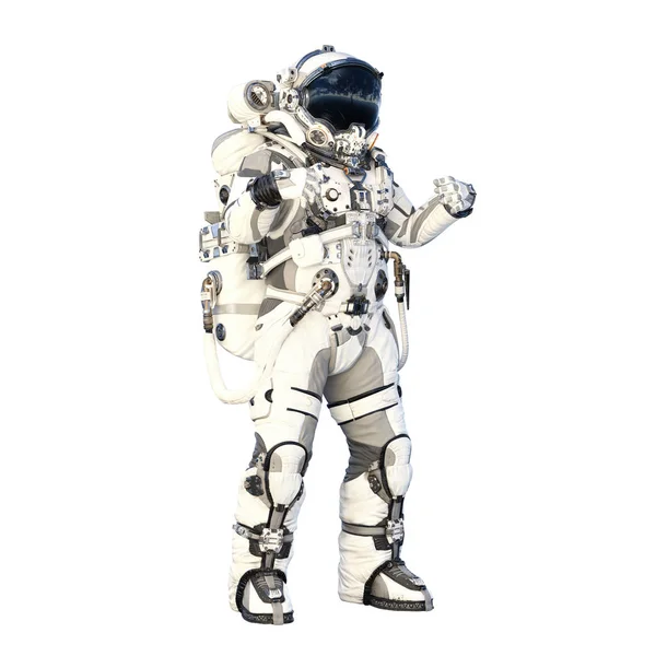 Astronaut op wit. Mixed media — Stockfoto