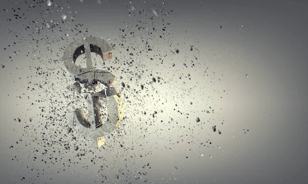 Concept de crise financière. Techniques mixtes — Photo