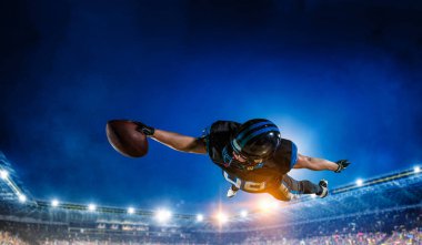 Merkezi oyuncu topu elinde. Karışık teknik