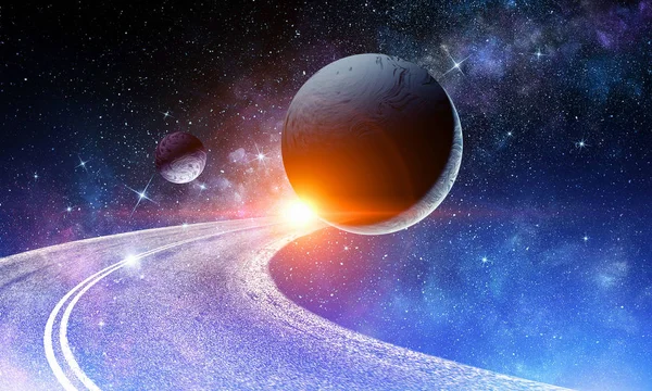 Planeta Plutão. Meios mistos — Fotografia de Stock