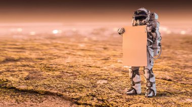 Spaceman gezegen keşfetmek. Karışık teknik