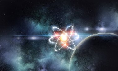 Astronomi kavramı zemin. 3D render