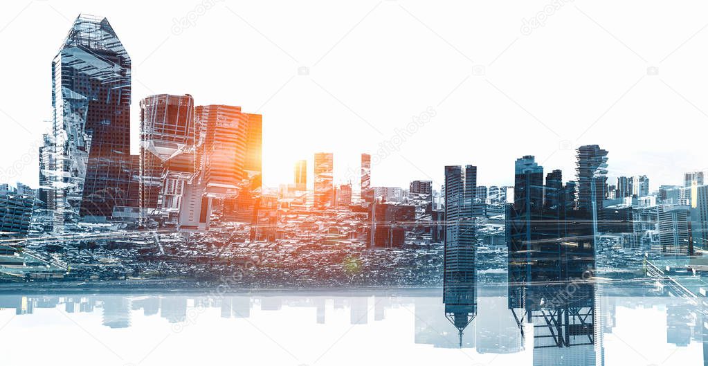 Modern cityscape background