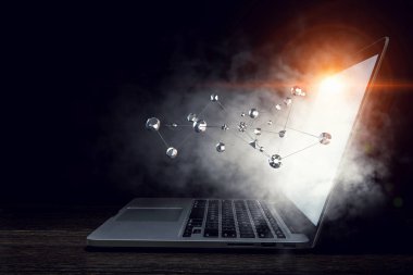 Sosyal bağlantı ve ağ. Karışık teknik