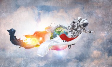 Benzersiz dokunmadan. Karışık teknik