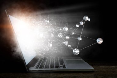 Sosyal bağlantı ve ağ. Karışık teknik