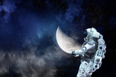 Spaceman ay gezegeni taşırlar. Karışık teknik
