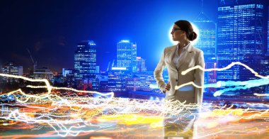 Geç geceye kadar çalışma. Karışık teknik