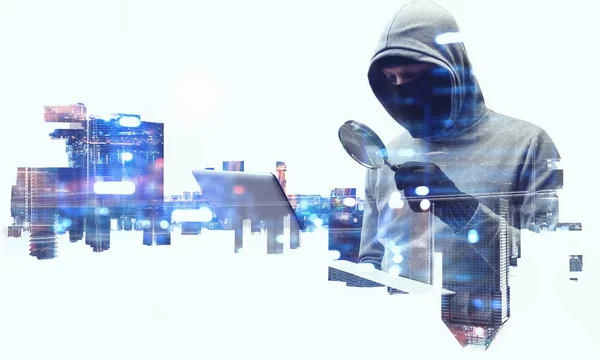 Bahaya serangan hack — Stok Foto
