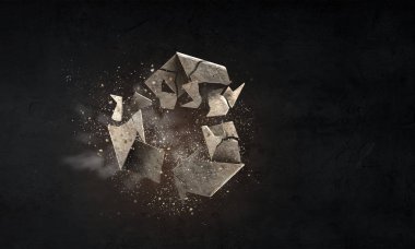 Ekoloji sorun tehlike. Karışık teknik