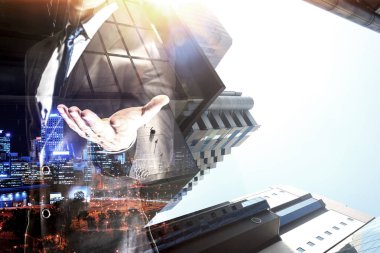 İşadamı ile açılan palmiye