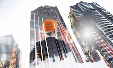 Kadın ve projesi mimar. Karışık teknik