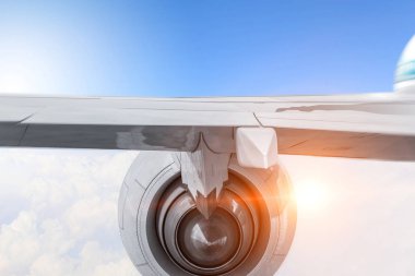 Uçak türbin ile kapatın. Karışık teknik