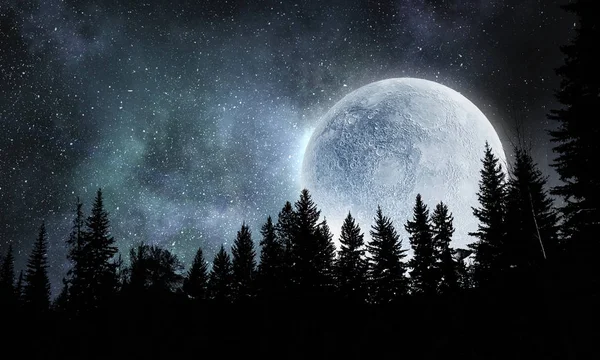 Full moon in sky — Stock Photo, Image