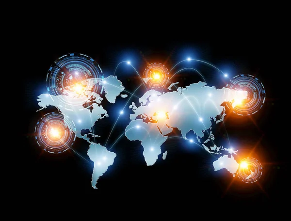 Wereldwijde communicatie en technologie — Stockfoto