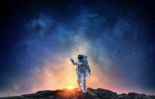 Spaceman 과그의 임무. 혼합 매체 — 스톡 사진