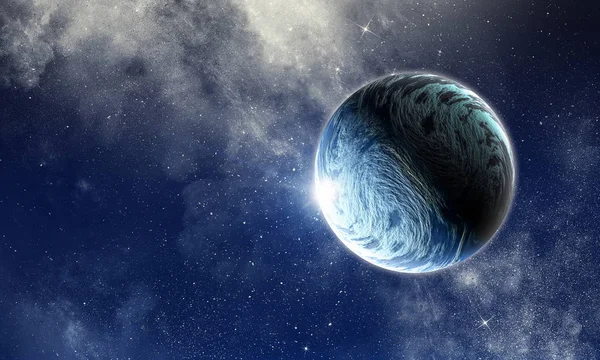 Космічні планети і туманність — стокове фото