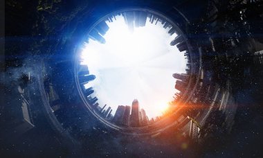 Kocaman bizim dünya. Karışık teknik