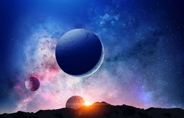 명왕성의 행성입니다. 혼합 매체 — 스톡 사진