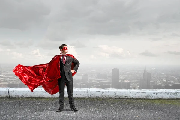 Sterk en krachtig als super held. Mixed media — Stockfoto