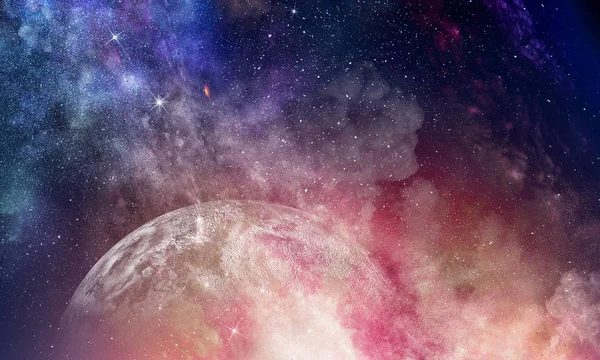Pianeti spaziali e nebulosa — Foto Stock