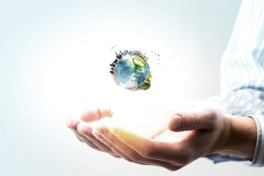 elinde bütün dünya