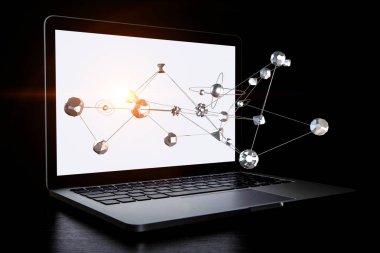 Sosyal bağlantı ve ağ. Karışık teknik