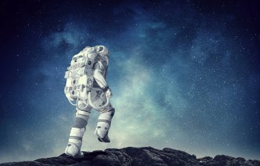 Spaceman ip üzerinde çalıştırın. Karışık teknik