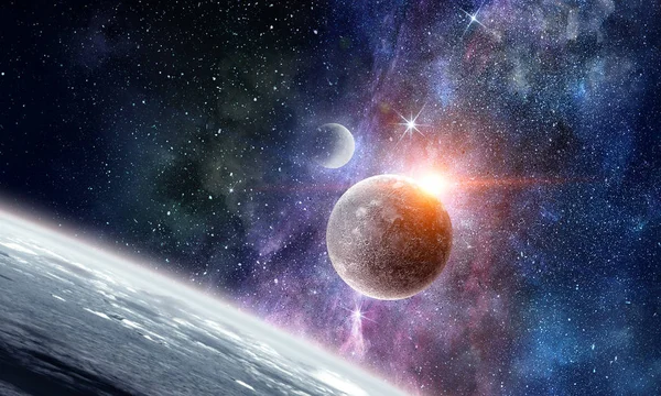 宇宙の惑星、星雲 — ストック写真