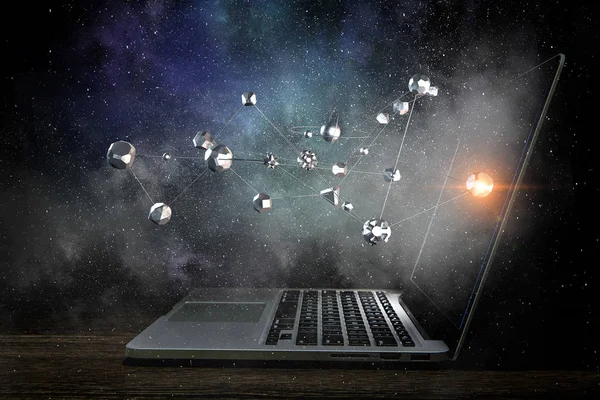 Sosyal bağlantı ve ağ. Karışık teknik